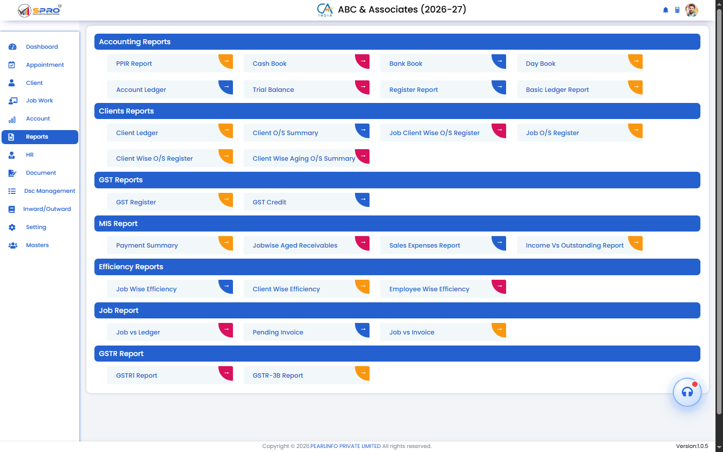 SPRO Cloud reports and analytics dashboard